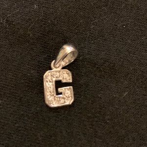 Sterling silver G initial pendant